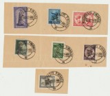 ROMANIA Incoronarea de la Alba Iulie serie completa 1922 cu stampila Bucuresti - Finance a II-a zi de utilizare