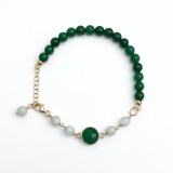 Cumpara ieftin Brățară Lilou din agat verde, diaspor și cuarț