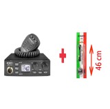PACHET Statie Radio CB AVANTI Brava 12V 24V+ Antena Radio CB AVANTI Aldo Precalibrata 46cm