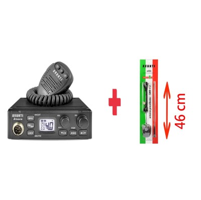 PACHET Statie Radio CB AVANTI Brava 12V 24V+ Antena Radio CB AVANTI Aldo Precalibrata 46cm foto