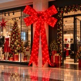 Decoratiune Craciun 3D LED Funda Gigant Rosie Sersimo 210cm 368 LED IP44 Interior Exterior