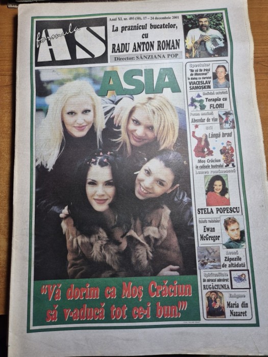 ziarul formula as 17 - 24 decembrie 2001 - formatia asia,radu anton roman