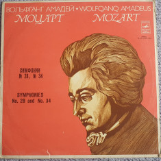 Mozart, Simfoniile 28 si 34. Orchestra de camera a Moscovei, USSR 1978