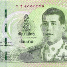 THAILANDA █ bancnota █ 20 Bath █ 2018 █ P-135a █ UNC █ necirculata