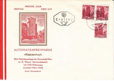 Austria &amp;Ouml;sterreich 1965 Wien Erdberg x 3 FDC K.002 foto