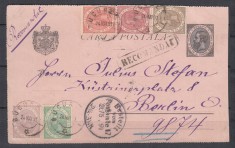 ROMANIA 1891 LP 48 REGELE CAROL I-25 ANI DE DOMNIE SERIE/CARTE POSTALA CIRCULATA foto