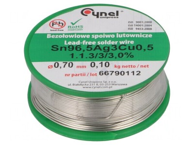 S&amp;acirc;rmă de Lipit fără Plumb 700um 100g foto