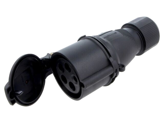 Conector alimentare AC trifazat AMPHENOL IP&amp;S 32A 415V mufă mamă IP44