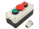 Casetă Comandă PROMET PY3BOS-2, 2 Butoane Cap Ciupercă, IP55