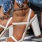 CH24-2 Sandale casual cu toc gros si varf dreptunghiular