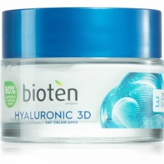 Cremă de zi hidratantă și anti-&icirc;mbătr&acirc;nire Bioten 3D, potrivită pentru toate tipurile de ten, cu acid hialuronic, SPF 15, 50 ml