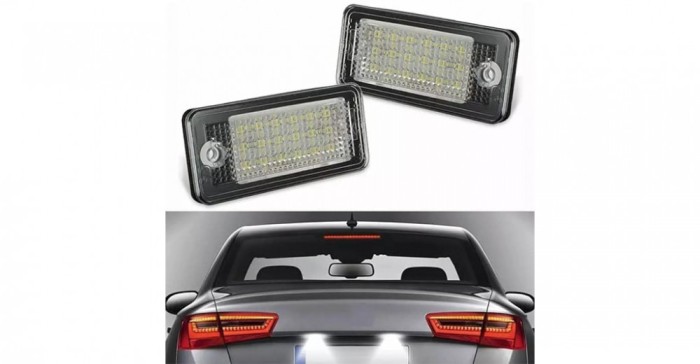 Lampi numar LED dedicate pentru Audi A3, A4 B6 /B7, A6 4F, Q7, A8
