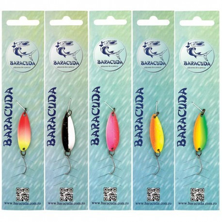 Set lingurite Baracuda SSF10, 5 buc/set, 3.5 cm, 3.5 g