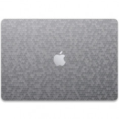 Folie Skin Compatibila cu Apple MacBook Air 13.6 M2 2022 - Wrap Skin Texture HoneyComb Silver