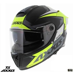 Casca integrala pentru scuter - motocicleta Axxis Hawk SV Judge B3 galben fluor mat negru mat (ochelari soare integrati) &ndash; tip viziera: MT-V-31 XL (61