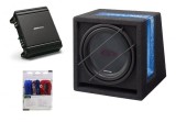 Pachet Subwoofer Alpine SBG-844BR Subwoofer Bass Reflex 20cm (8, &sup3;) + MRV-M250 Amplificator auto Mono + 350940 kit cabluri Aiv 10mm &sup2;