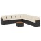 Set canapele de gradina cu perne, 10 piese, negru, poliratan