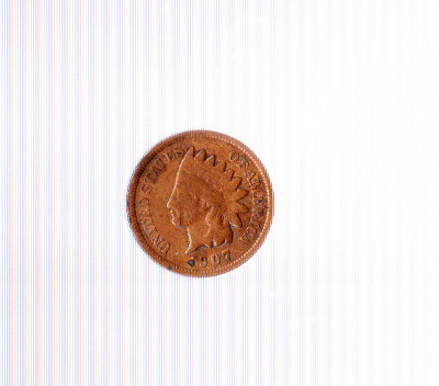 AMS# - ONE CENT INDIAN HEAD 1907 foto