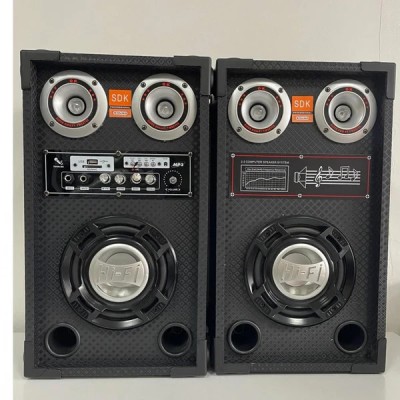 Sistem Audio Profesional 2 Boxe SDK LT-601, 600W P.M.P.O, Bluetooth, Microfon, Telecomanda, Bass puternic foto