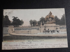 Carte postala circulata Belgia Bruxelles, January 1902 foto