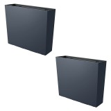 Set 2 Jardiniere Decorative Antracit Urbi Case, 58x18x49.8 cm, Plastic, Gradina, Balcon, Terasa