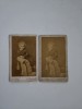 Lot 2 CDV Atelier foto T. Petrolenko, Simferopol , Crimeea, datate 9 aprilie 1881, Portrete N. Lunger, 2 expuneri!
