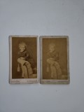 Lot 2 CDV Atelier foto T. Petrolenko, Simferopol , Crimeea, datate 9 aprilie 1881, Portrete N. Lunger, 2 expuneri!