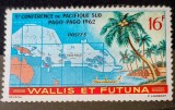Wallis et Futuna 1962 harta Pacificului de Sud, palmier cocos fructe serie 1v.neștampilată