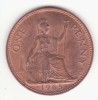 Marea Britanie 1 penny 1965 XF-aUNC -Elizabeth II 1st portrait, Europa, Bronz