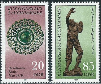B0432 - Germania DDR 1984 - Arta 2v neuzat,perfecta stare foto