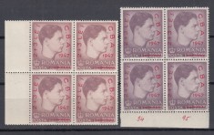ROMANIA 1947 LP 220 CAMPIONATELE BALCANICE DE ATLETISM BLOCURI DE 4 TIMBRE MNH foto