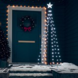 Cumpara ieftin Decorațiune brad Crăciun conic 100 LED-uri, alb rece, 70x180 cm