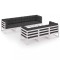 Set mobilier de gradina cu perne, 8 piese, lemn masiv de pin