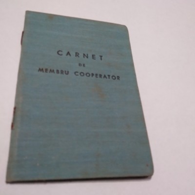 CARNET DE MEMBRU COOPERATOR 1960 foto
