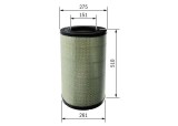 Filtru aer DAF Xf, Xf 105; Temsa Hd Motor 12, 13, FA 105.410, FA 105.460, FA 105.510, FA 410, FA 440, FA 460, FA 510, FAD 105.410, FAD 105.460, FAD