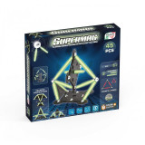 Set de constructie magnetic Supermag Projects Glow 45 piese