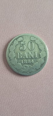 50 bani 1884 Romania, argint foto