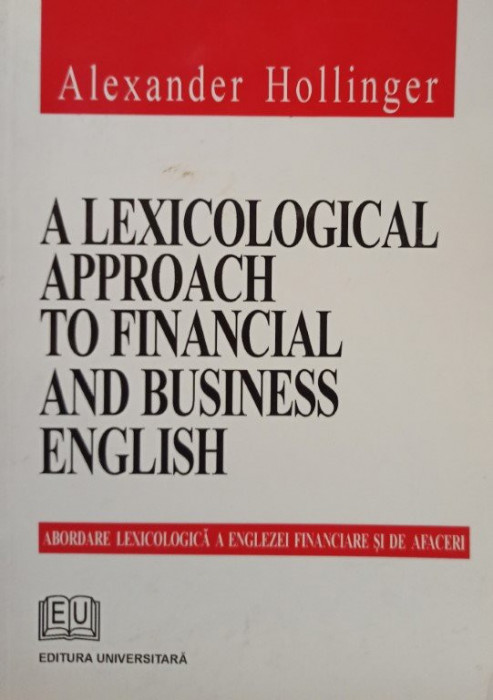 A lexicological approach to financial and business english