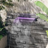 Deversor de cascada cu LED-uri RGB, acrilic, 60 cm GartenMobel Dekor, vidaXL