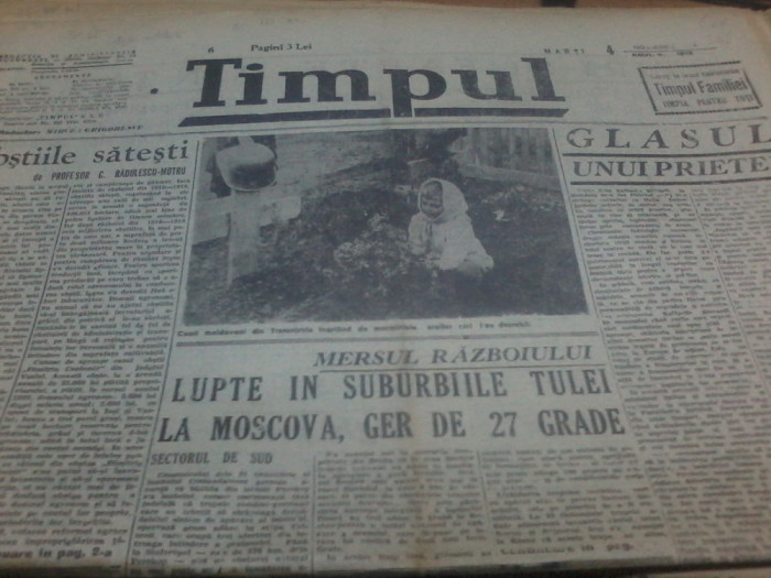 Timpul 4 11 1941 Copii moldoveni din Transnistria ingrijesc mormintele eroilor