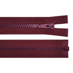 Fermoar plastic detasabil Crisalida, lungime 65 cm, Visiniu