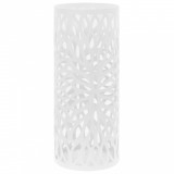 Gossi suport pentru umbrela, model frunze, otel, alb