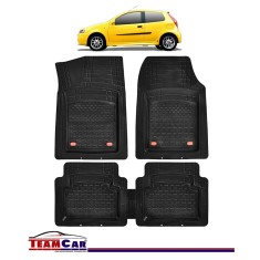 Covorașe Auto TeamCar&reg; Tip Tăviță Compatibile Fiat Punto II (1999&ndash;2010) Negru Material Rezistent