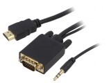 Cablu HDMI la VGA cu Jack 3.5mm