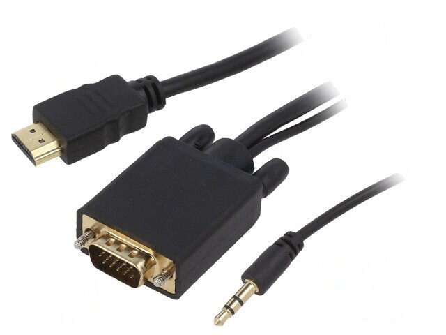Cablu HDMI la VGA cu Jack 3.5mm