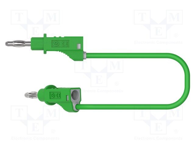 Cablu de măsurare 60VDC 30VAC 20A cu soclu axial 4mm verde ELECTRO-PJP