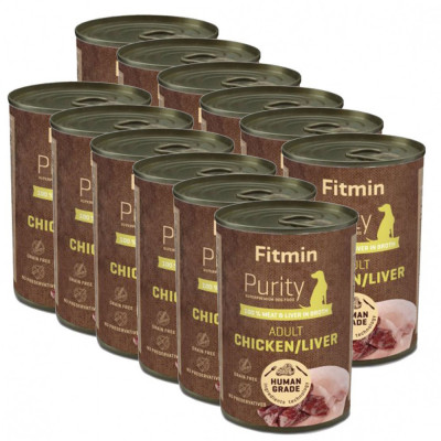 Fitmin Purity Adult Chicken &amp;amp;amp; Liver 12 x 400 g foto