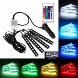 Cumpara ieftin Banda Led RGB lumina ambientala auto multiple culori cu telecomanda 18 led / banda