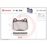 Placute frana Mercedes Clasa M (W163) 02.98-07.05, Spate, BREMBO