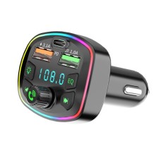 Modulator FM INOVA&reg; M2, BT 5.0, Transmitator FM 87.5-108MHZ, Incarcare rapida Type-C, Port USB, culori RGB LED, Hands-Free